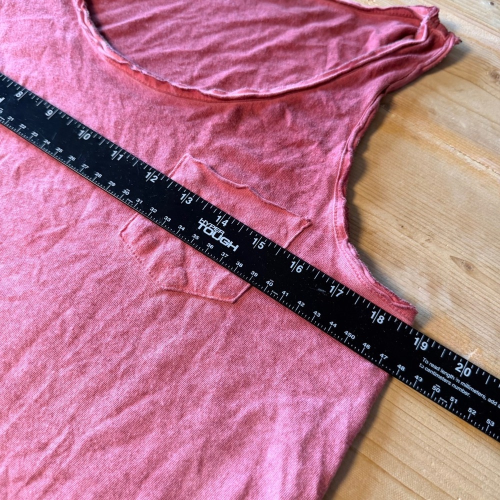 Rock & Republic Womens Coral Pink Pocket Tank Top High Low Hem Size M - Picture 4 of 6